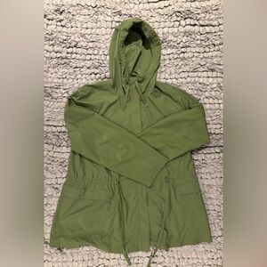 Eileen Fisher Green Hooded Lightweight Jacket